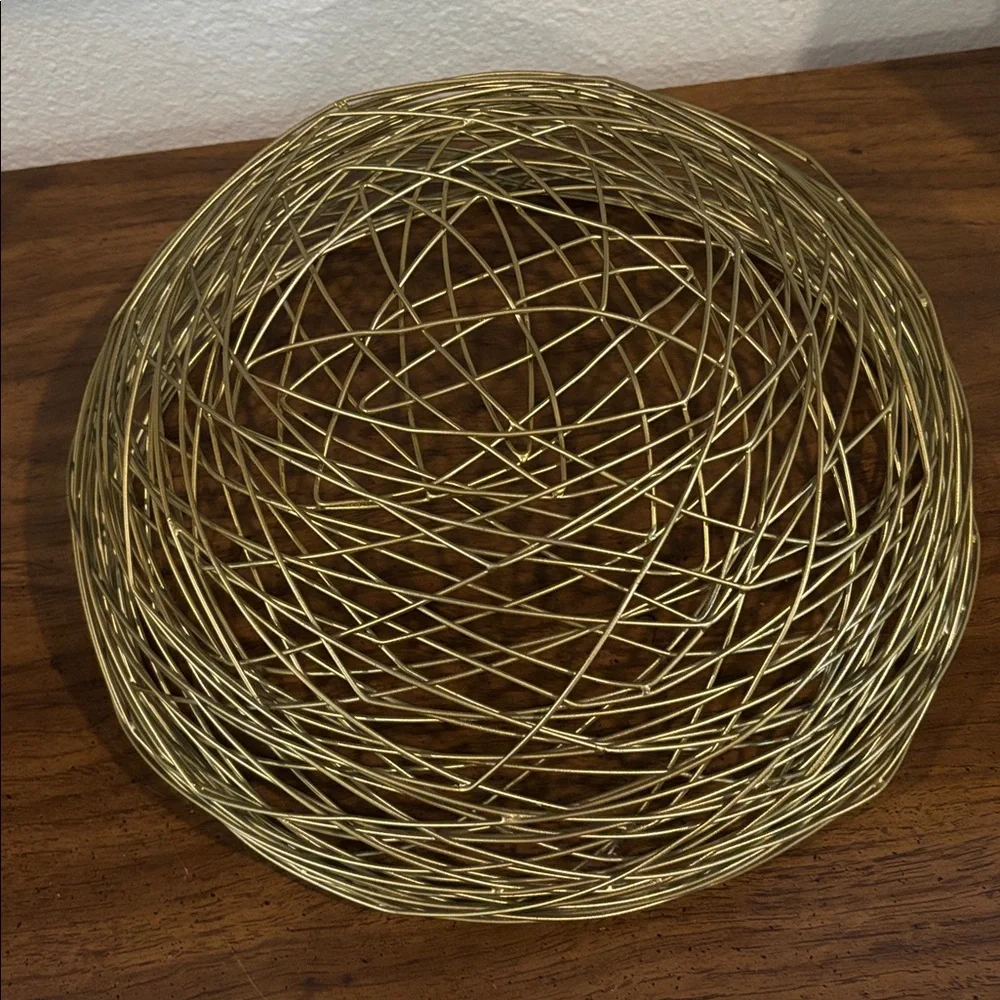 Gold Wire Decorative Bowl